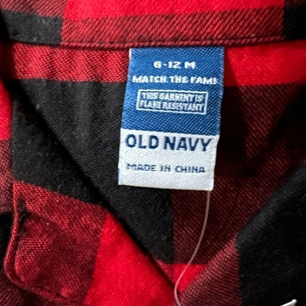 Old Navy Red Plaid Pajama Set